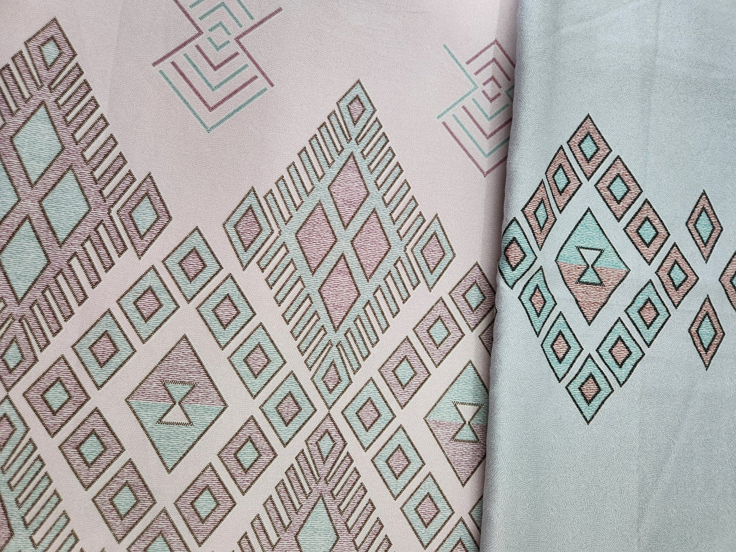 400TC King Size Flat Bedsheets + 2 Pillow Covers in Pink + Blue