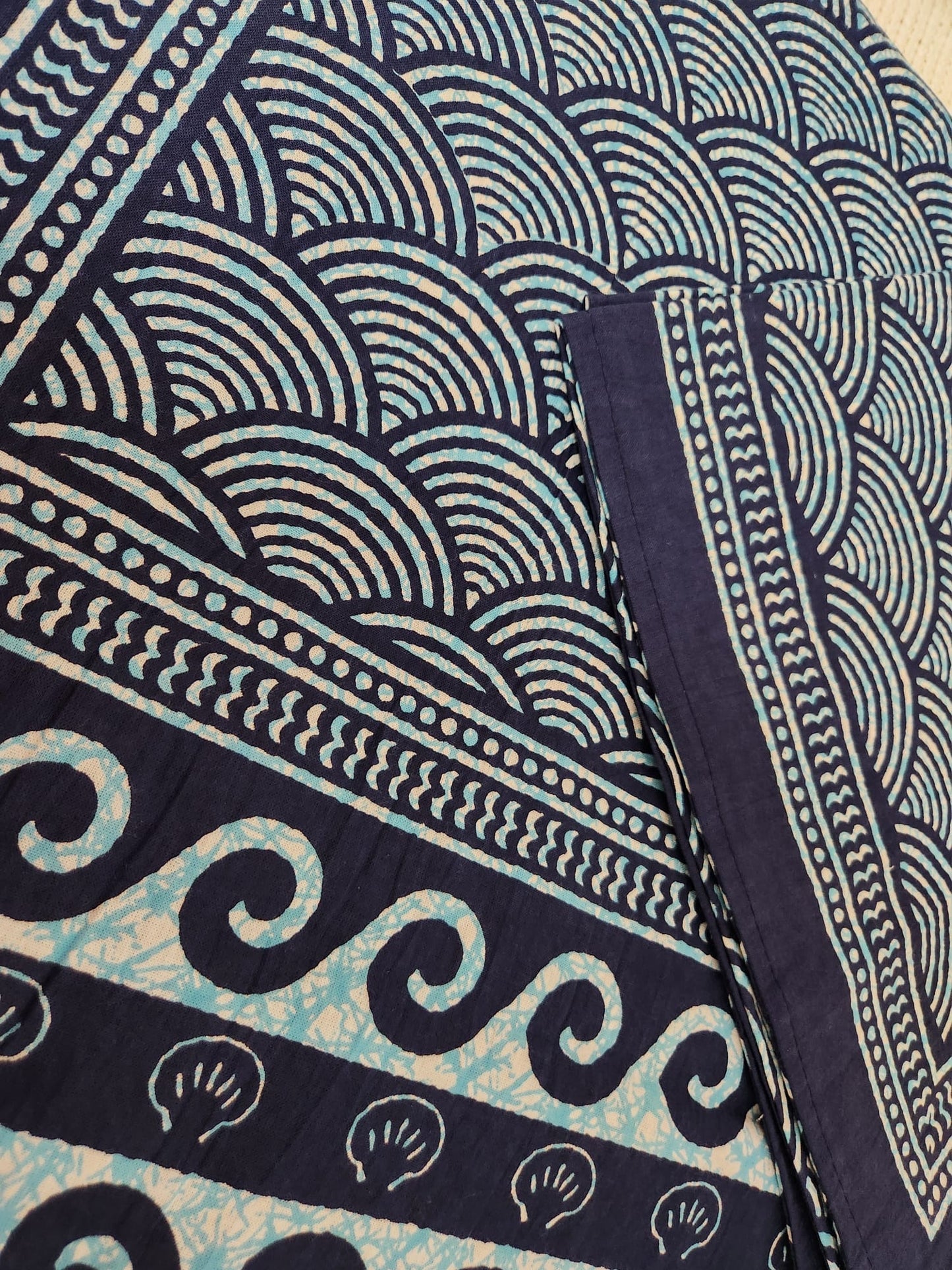 Premium Hand-block Printed Double Bed Sheets + 2 Pillow Covers in Blue