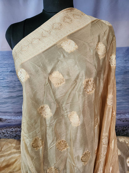 Exclusive Elegant Pure Chinon Saree with Soft Zari Work