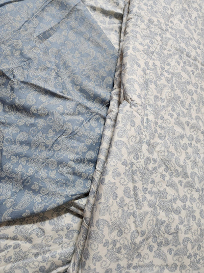 Pure Cotton Summer Blanket/ Dohar/ Throw in Blue