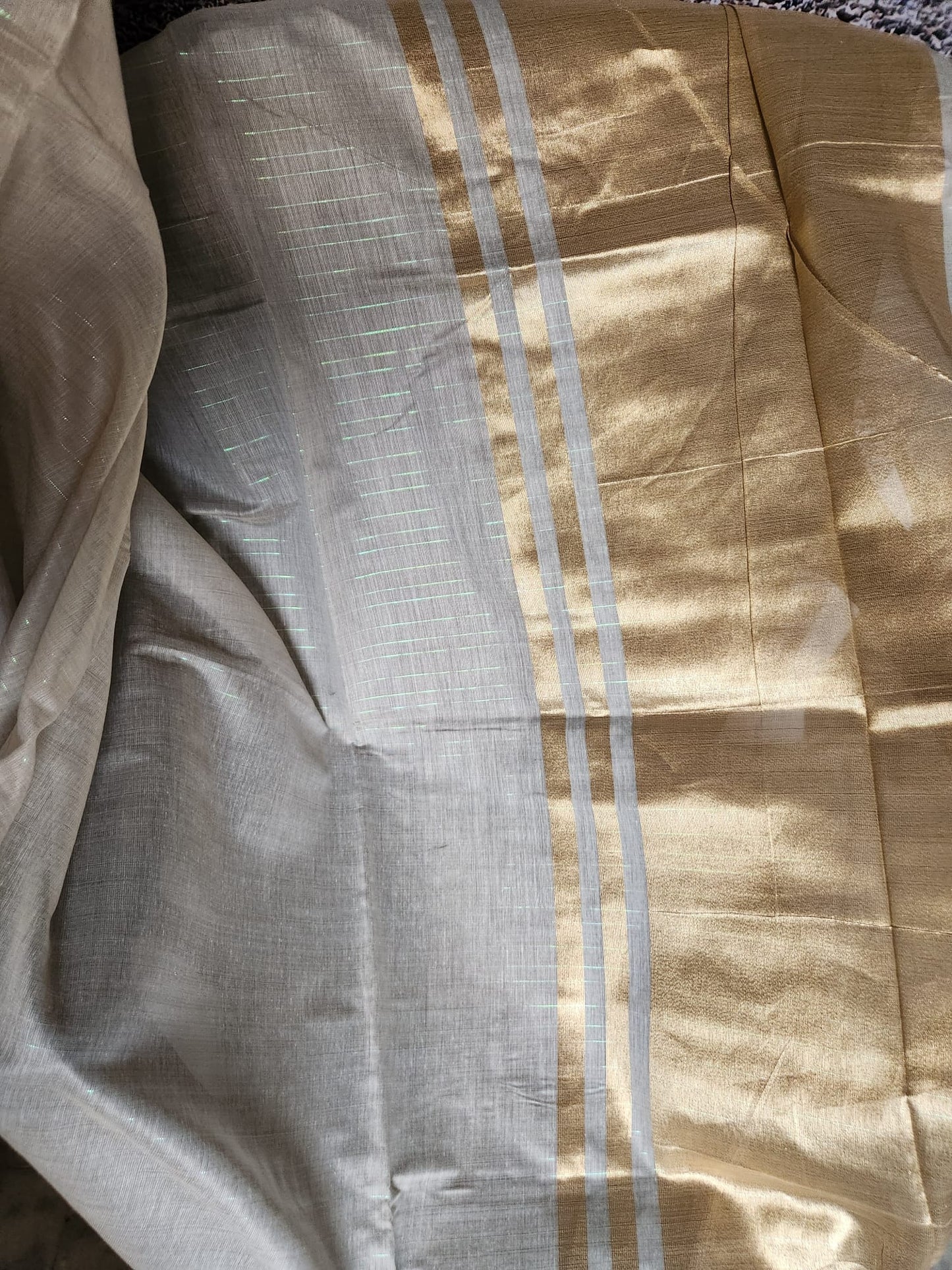 Elegant Grey Pure Handloom Khadi Silk Saree with Soft Zari Work