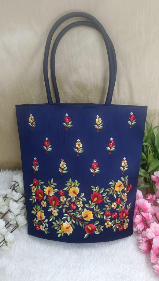 Beautiful Blue Silk Bag