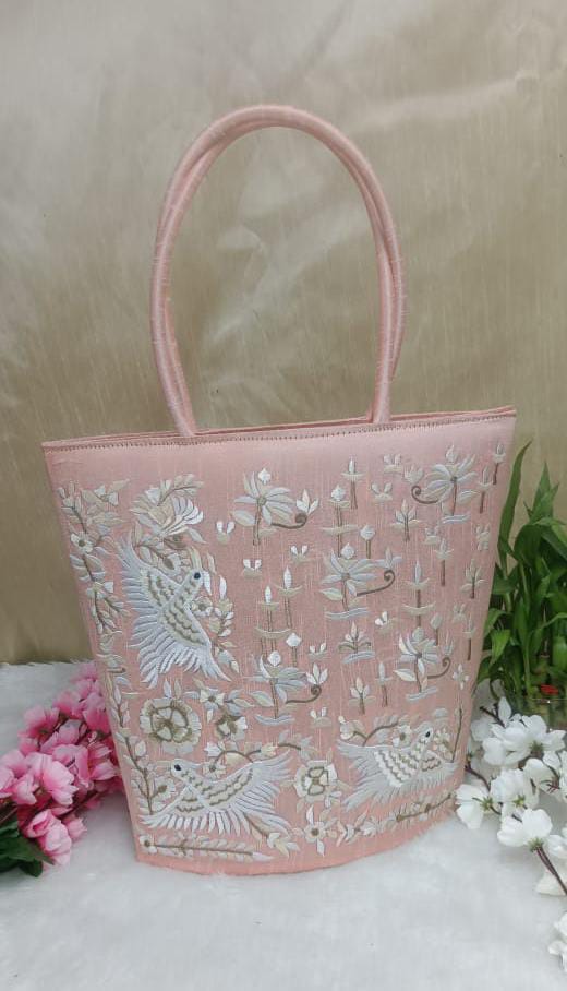 Beautiful Baby Pink Silk Bag